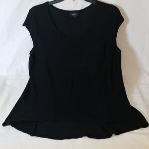 Mossimo Sleeveless Asymmetrical Black Blouse‎